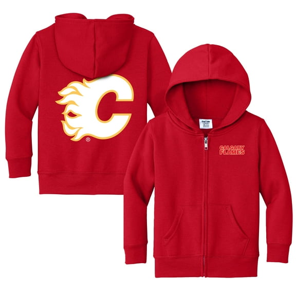 Toddler Chad & Jake Red Calgary Flames Logo Full-Zip Hoodie Jacket