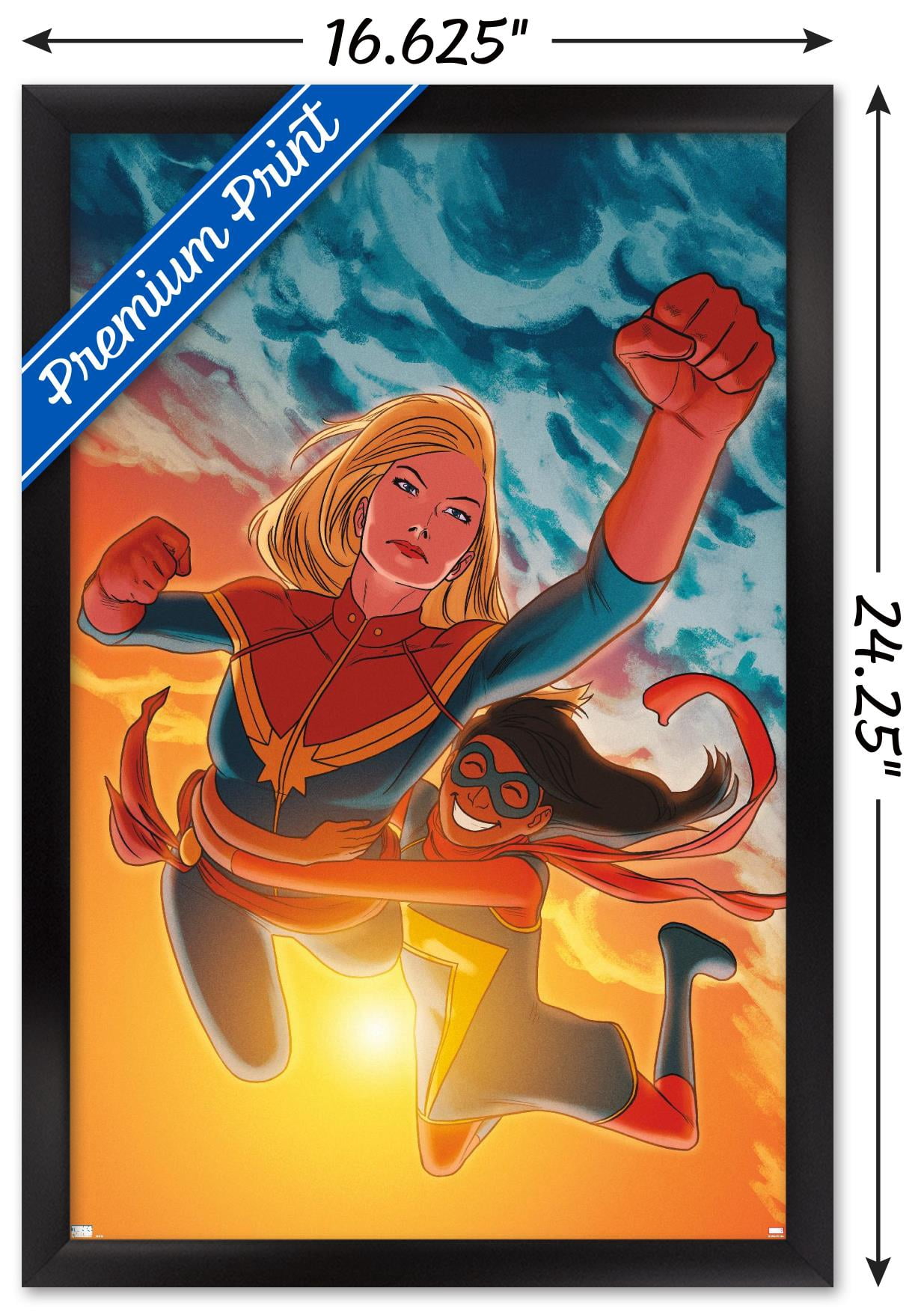 Marvel Comics - Ms. Marvel - Ms. Marvel #17 Wall Poster, 14.725" x 22.375", Framed