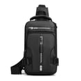 thumbnail image 1 of Anti-Theft Chest Crossbody Bag with USB Port - Multi-Pocket Minimalist Sling Pack for Essentials, 1 of 1
