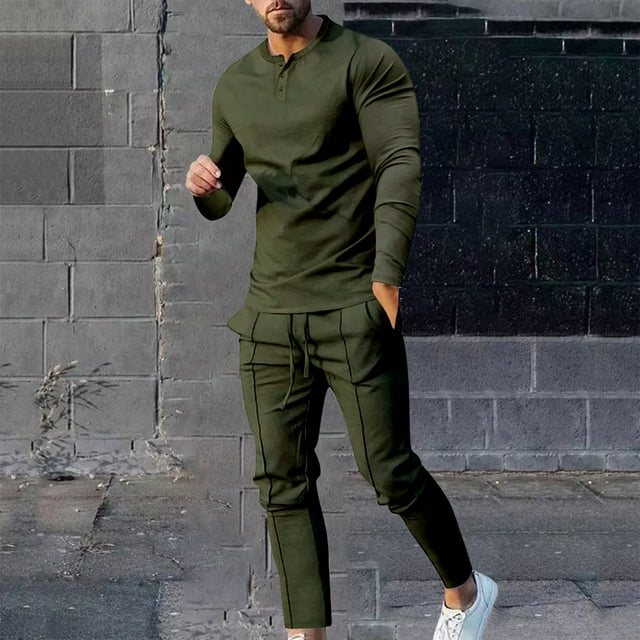 TIMIFIS Survêtement pour Homme 2 Pcs à Capuche, Ensemble de Sport Athlétique, Chandail à Enfiler Décontracté pour Course, Jogging, Ensemble de Tenue de Sport SetsFall