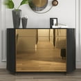 thumbnail image 3 of VEELIKE 15.7"x118" Glossy Metallic Gold Mirror Adhesive Vinyl Roll, Peel and Stick Gold Vinyl Wallpaper, Chrome Vinyl Wrap for Walls Cabinets Crafts Car Decals, Non Glass Reflective Mirror Stickers, 3 of 7