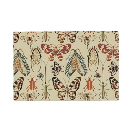 

Placemats Set of 4 / 6 Watercolor Insects Placemats for Dining Table Indoor/Outdoors Heat Resistant Washable Placemats 18 x 12
