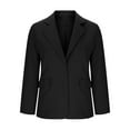 thumbnail image 5 of Plus Size Blazer for Women, Yigetop for Women Lightweight Open Front Suit Jacket Notch Collar Long Sleeve Work with Pockets Womens Blazer Black S, 5 of 7
