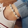 thumbnail image 5 of opvise Women Hand Knitting Shell Charm Bracelet Beaded Chain Bangle Jewelry Accessory, 5 of 8