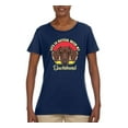thumbnail image 2 of Wild Bobby, Life is Better with My Daschund Cute, Dog Lover, Women Graphic Tee, Navy, Small, 2 of 4