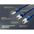 thumbnail image 3 of Cable Leader 25ft Cat6a Shielded Ethernet Network Patch Cable STP Snagless 24AWG Bare Copper, Blue, 3 of 6