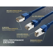 Cable Leader Shielded Cat 6a Ethernet Cable 75 ft - Blue | Cat6a STP RJ45 LAN Cord, 10G