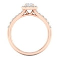 thumbnail image 3 of Imperial 1 Ct TDW Emerald Diamond Halo Engagement Ring in 10K Rose Gold (H-I, I2), 3 of 4