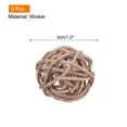 thumbnail image 2 of Uxcell 8 Pcs Wicker Rattan Balls 1.2 Inch Rattan Decorative Balls Vase Fillers for Wedding Party Brown, 2 of 5