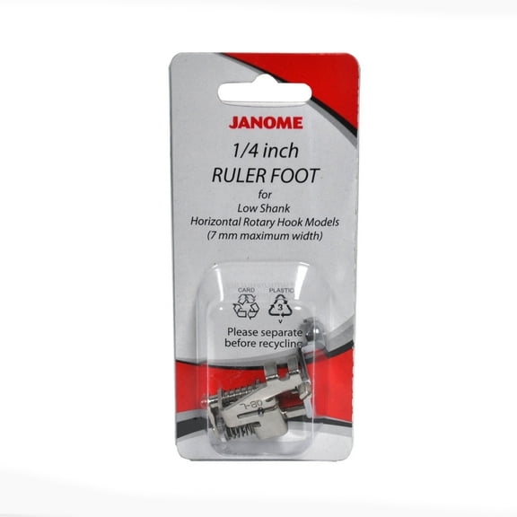 Janome 1/4 Inch Ruler Foot For 7mm Low Shank Models