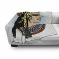 thumbnail image 3 of Egyptian Print Soft Flannel Fleece Throw Blanket, Profile Portrait of Queen Cleopatra Cultures Civilization Antique Artwork, Cozy Plush for Indoor and Outdoor Use, 60" x 80", Multicolor, by Ambesonne, 3 of 6