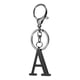 thumbnail image 1 of Llaveros de Letra Inicial Uxcell, 1PCS Llave de Acero Inoxidable, Negro (Letra A), 1 of 7