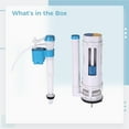 thumbnail image 5 of Toilet Tank Repair Kit with Dual Flush Valve and Fill Valve, Universal Toilet Parts Replacement Set with Chrome Push Button, Complete Flush System for Bathroom Renovation, 5 of 5