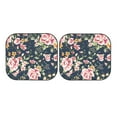 thumbnail image 7 of Bingfone Vintage Floral Print 2-Piece Sun Shade Front Windshield - Foldable Car Front Window Sunshades For Most Sedans Suv Truck - Large, 7 of 7