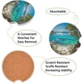 thumbnail image 2 of GZHJMY Car Coasters Pack of 2, Lake Tahoe Print Absorbent Ceramic Car Coasters, Drink Cup Holder Coasters, with A Finger Notch for Easy Removal Automotive Interior Gifts, 2 of 6