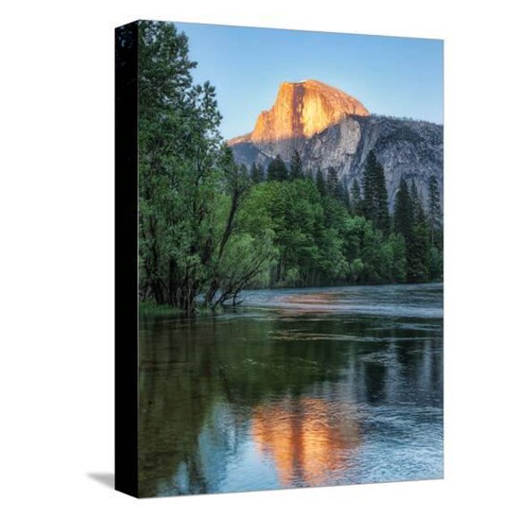 Aaroca Half Dome Reflected in Merced River, Yosemite Valley, Yosemite National Park, California, USA Canvas Posters Framed/Unframed