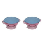 2 Pcs Bowl Dishes for Children Silicone Baby Food Storage Feeding Container