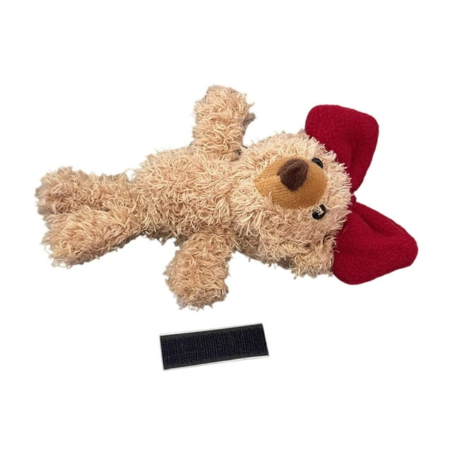 Casco Decoración Oso Decorativo Fácil Instalación Adorable Invierno con Lazo para Oso de café al frente