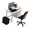 thumbnail image 4 of Lipstore Doll House Decoration Decorative Office Furniture Set Miniature Computer Set White Desk, 4 of 8