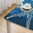 thumbnail image 5 of Acheng Starfish Blue Background White Circles Square Table Cover 100% Polyester Fiber 36*36, 5 of 8