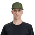 thumbnail image 4 of ZICANCN Alphabet U Pattern Baseball Caps, Trucker Hats for Men And Women, Adjustable Breathable Flat Caps, Moss Green, 4 of 6