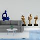thumbnail image 2 of Figura humana de pensador abstracto, estatua de resina, esculturas, colección versátil, decoración de mesa, adorno artístico para oficina, bar, boda,, 2 of 8