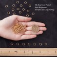 thumbnail image 3 of 1Box 200Pcs Brass Open Jump Rings Long-Lasting Plated Twist Ring Real 18K Gold Plated 18 Gauge 8x1mm Inner Diameter: 6mm, 3 of 6
