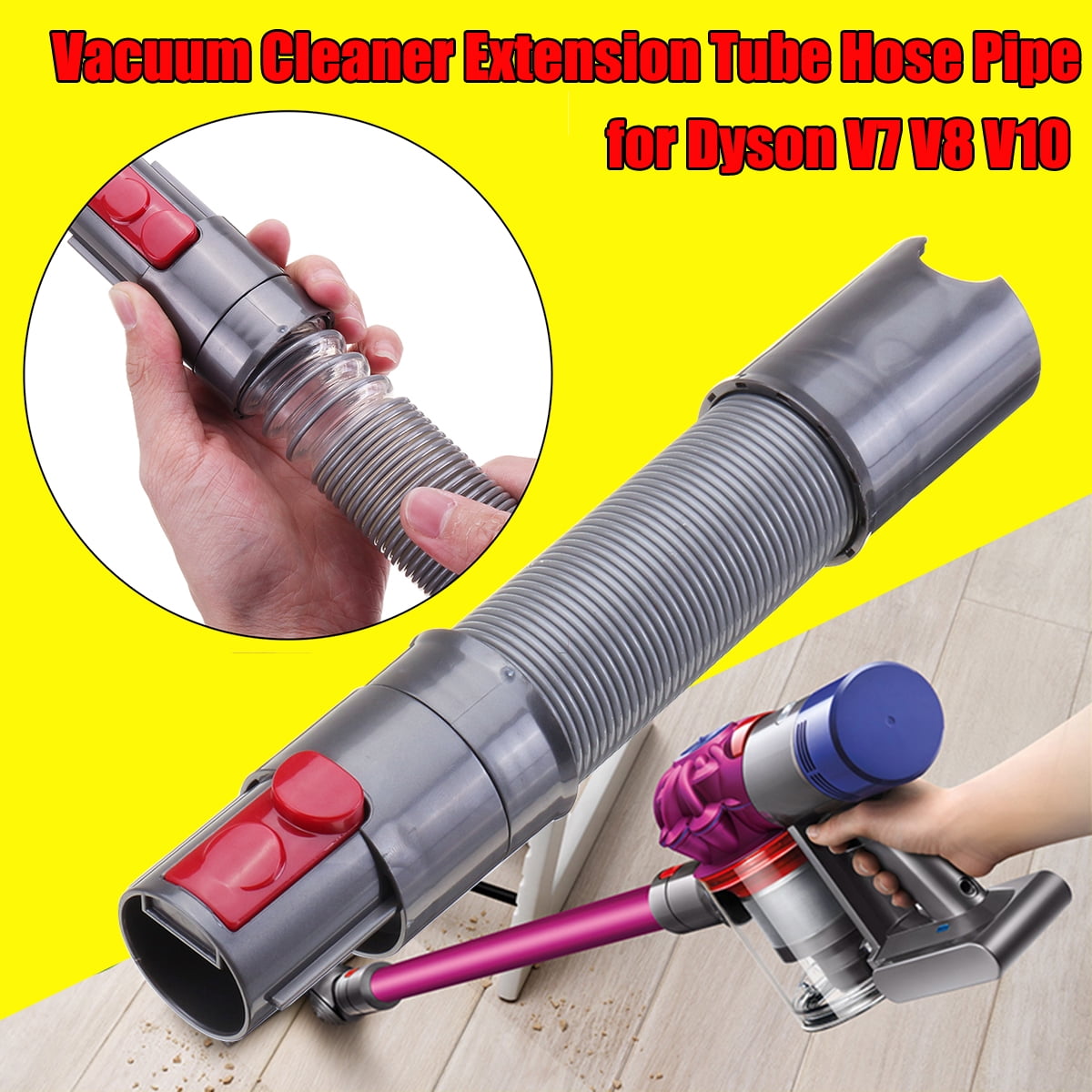 1pcs Vacuum Cleaner Parts 68cm Gray Extension Tube Hose Pipe For Dyson