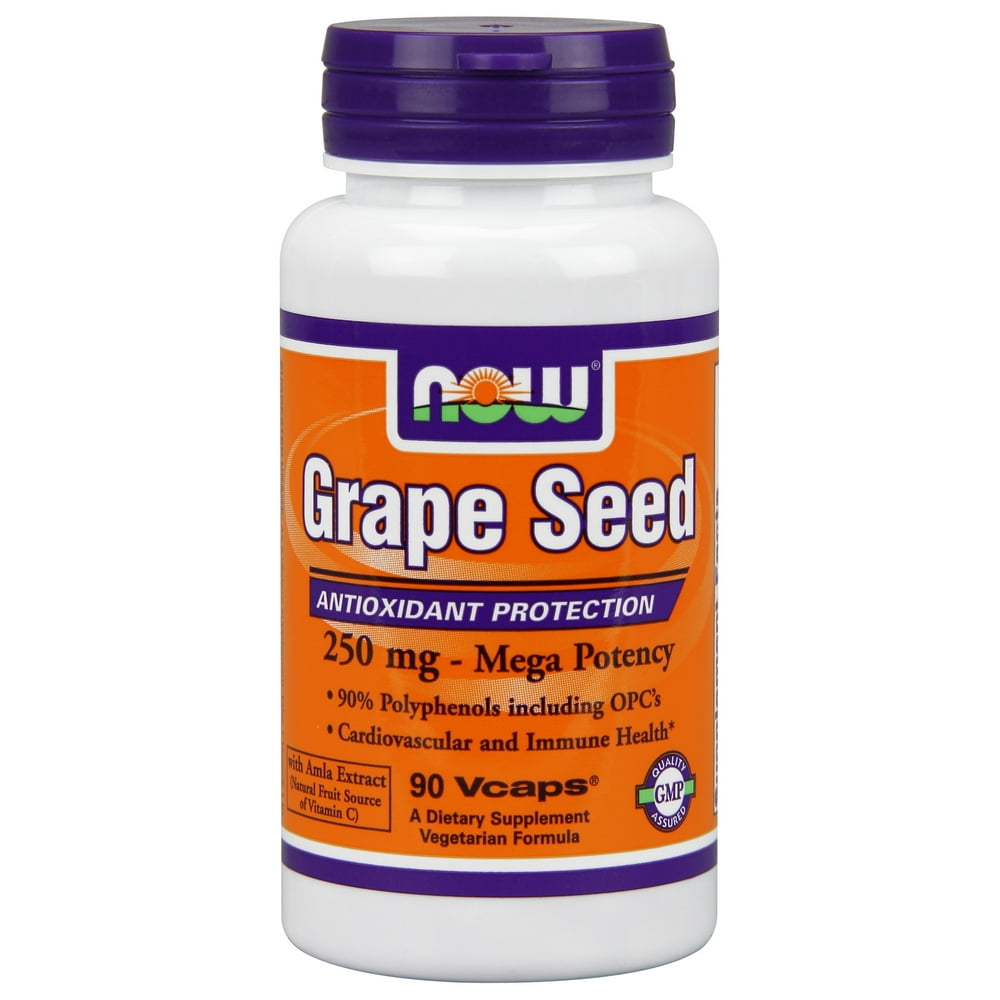 NOW Foods Grape Seed Extract 250Mg 90 Vegetable Capsules