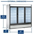 thumbnail image 4 of Maxx Cold Food Service 72 cu ft Triple Glass Door Merchandiser Freezer, White, 4 of 7