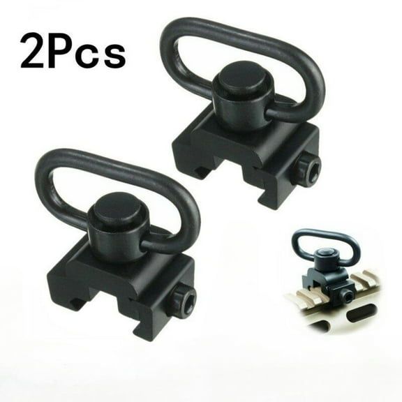 EROCK 2Pcs Quick Release Detach QD Sling Swivel Attachment 20mm Picatinny Rail Mount