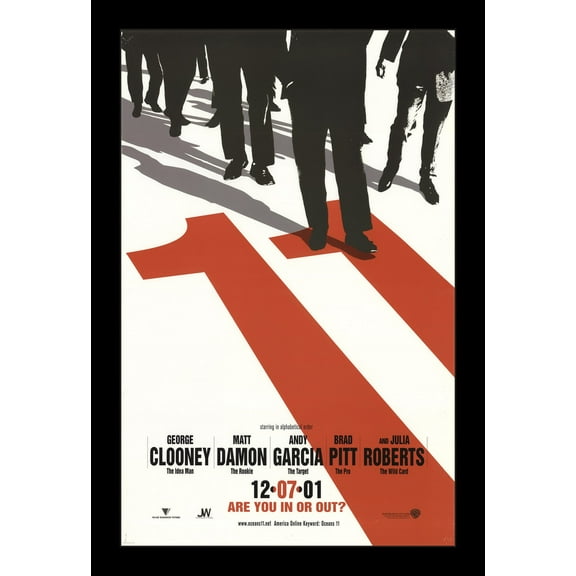 OCEAN'S ELEVEN - 11x17 Framed Movie Poster