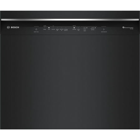 Bosch - 300 Series 24" Front Control Smart Built-In Stainless Steel Tub Dishwasher with 3rd Rack, 46dBA - Black