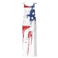thumbnail image 5 of Frostluinai Linen American Flag Overalls Womens Crew Neck Adjustable Spaghetti Strap Jumpsuits Baggy 4th of July Patriotic Jumpers with Pocket, 5 of 5