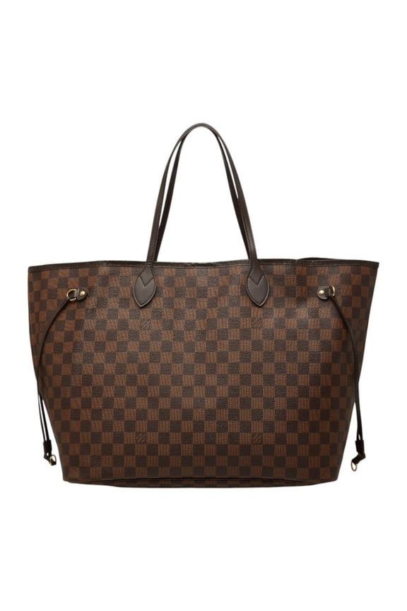 Pre-Owned Louis Vuitton Damier Neverfull GM Tote Bag Shoulder N51106 Brown Leather Women's...