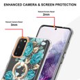 thumbnail image 3 of Allytech Floral Design Series Slim Shell Ring Holder Kickstand Shockproof Soft TPU Back Cover Cell Phone Case for Samsung Galaxy S20 Plus,Green Flower, 3 of 4