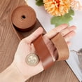 thumbnail image 5 of 79inch Long 1inch Wide Matte Brown Leather Lace Strips Flat Leather String Cord Strap Roll for Crafting Clothing, 5 of 9