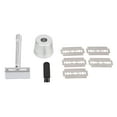 thumbnail image 2 of Double Edge Safety Clipper, Grooming Tool Double Edge Safety Trimmer Set Manual Easy To Use Double Sided with Blades for Men for Salon Silver, 2 of 7