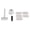 Silver, variant on BIMZUC Double Edge Safety Trimmer Long Handle Metal Beard Clipper Set Vintage Razor with Stand and Blades for Men Black (5.51 inches / 14 cm)
