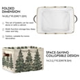 thumbnail image 2 of Yayeee 2 Pack Canvas Storage Basket with Handles for Shelves Fabric Bins Closet Organizer, Christmas Stars, 2 of 8