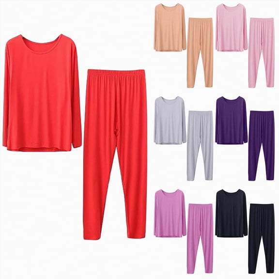 vigerkar Women's Pajama Set Petite Length Tunic Top Wide Leg Pants Pjs Soft Sleepwear (Light Purple, 4XL)