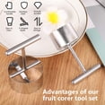 thumbnail image 1 of Ounissouiy 2x herramienta separadora de núcleo de fruta plateada fácil de usar, accesorios de cocina, cortador fácil de limpiar para Cocina Cocina y Comedor, 1 of 6