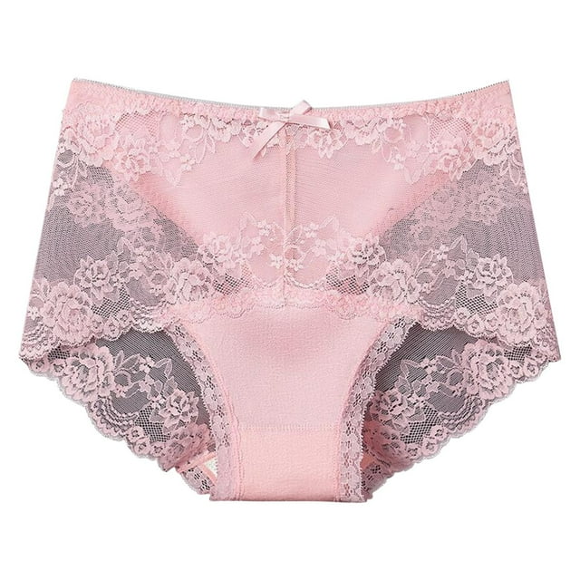 Womens Underwear Lace Safety Pants Mid Waist Solid Breathable