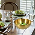 thumbnail image 4 of Golden Stainless Steel Salad Bowl for Kitchen Use Lightweight and Durable 7.9 Inches, 4 of 9
