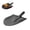 A, variant on Shovel Shape Serving Plate, Black Matte Finish Cold Dish Tray for BBQ Meat Rice, Creative Skillet-Style Dinnerware for Outdoor Gatherings
