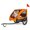 Orange, variant on Pet Bike Trailer with Safety Flag and Detachable Bags, 2-in-1 Pet Stroller Cart Bicycle Carrier with Quick Release Wheels, Folding Pet Stroller Cart for Small Medium Pets, Blue
