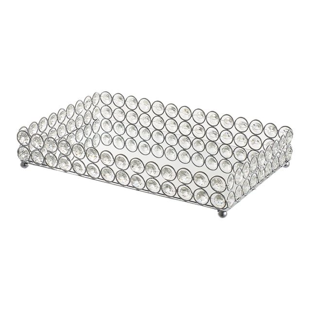 Bandeja de Maquillaje de Vanidad de Cristal Sunnimix Bandejas Decorativas 30x20x5cm