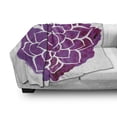 thumbnail image 3 of Purple Mandala Soft Flannel Fleece Throw Blanket, Watercolor Lotus Flower Yoga Boho Style Painbrush Artwork, Cozy Plush for Indoor and Outdoor Use, 60" x 80", Fuchsia White, by Ambesonne, 3 of 6