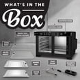 thumbnail image 5 of Gourmia Toaster Oven Air Fryer with French Doors, 6-Slice Capacity, Temperature Probe, Black, 5 of 10
