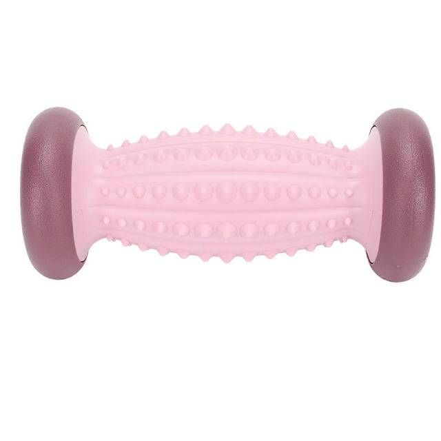 Rouleau de massage des pieds, massage en profondeur, ergonomique, ABS, pour poignets, cou, rose et violet